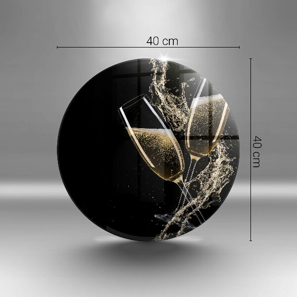 Tábua de corte de vidro Taças de champanhe