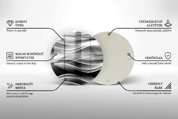 Tábua corte Linhas suaves de abstração