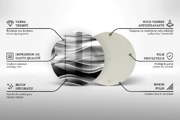 Tábua corte Linhas suaves de abstração