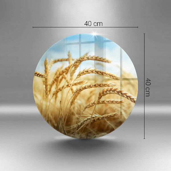 Tábua de cortar de vidro Espigas de grãos no campo