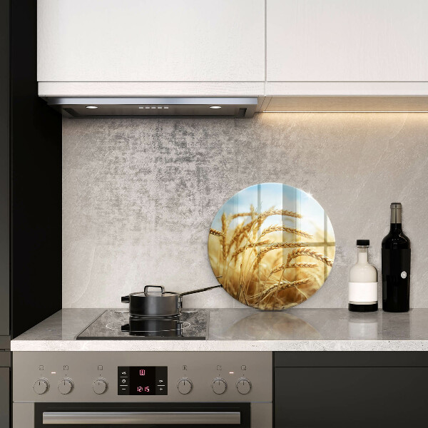 Tábua de cortar de vidro Espigas de grãos no campo