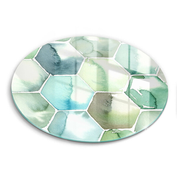 Tábua de cortar alimentos Hexágonos em aquarela