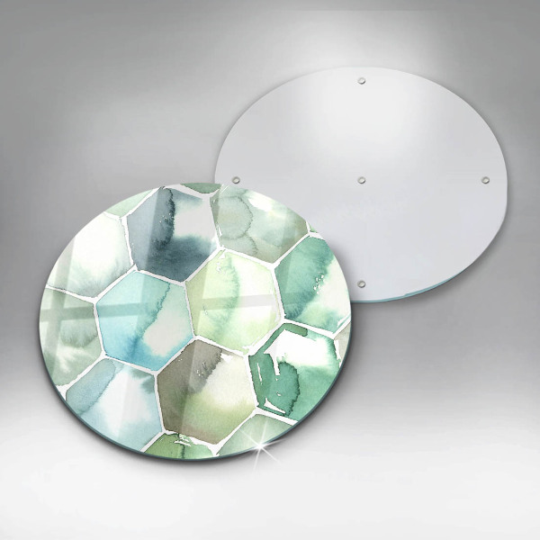 Tábua de cortar alimentos Hexágonos em aquarela