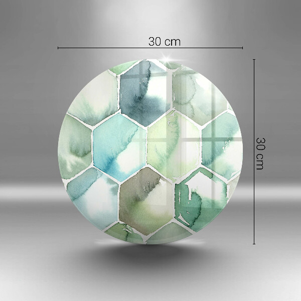 Tábua de cortar alimentos Hexágonos em aquarela