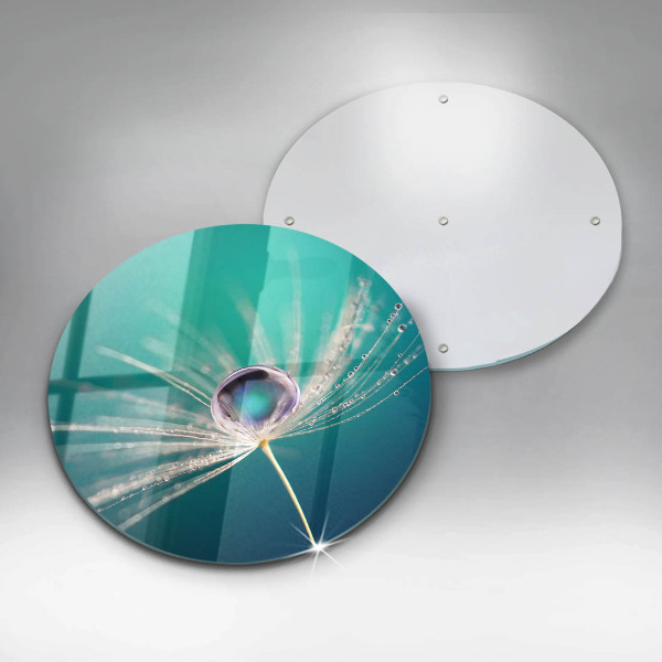 Tábua de cortar alimentos Orvalho em um dente-de-leão