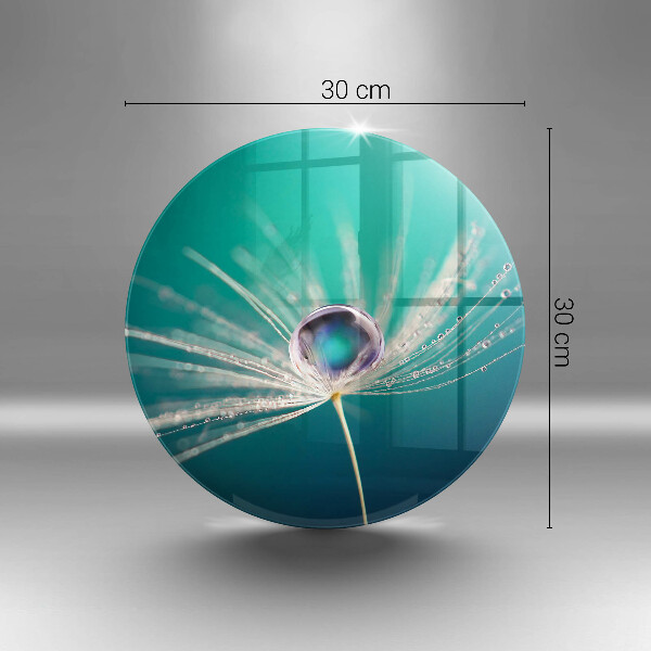 Tábua de cortar alimentos Orvalho em um dente-de-leão
