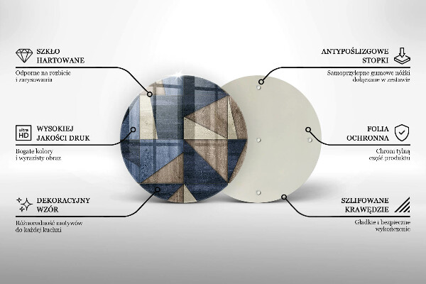 Tábua de cortar de vidro Abstração geométrica