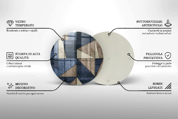 Tábua de cortar de vidro Abstração geométrica