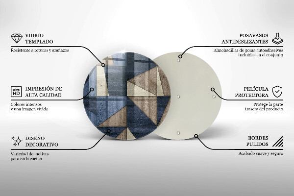 Tábua de cortar de vidro Abstração geométrica