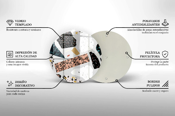 Tábua de corte de vidro Pedra de porcelana