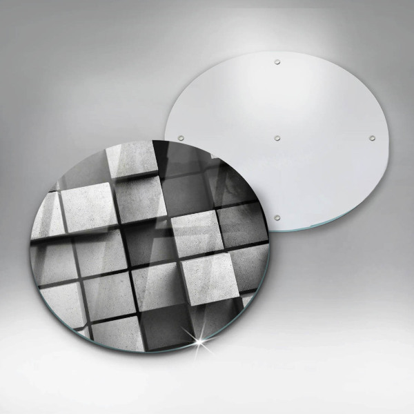 Tábua de corte de vidro Fundo de geometria 3D