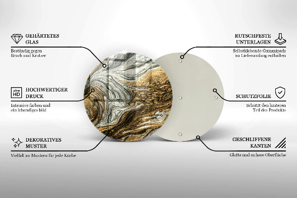 Tábua de corte Abstração rica