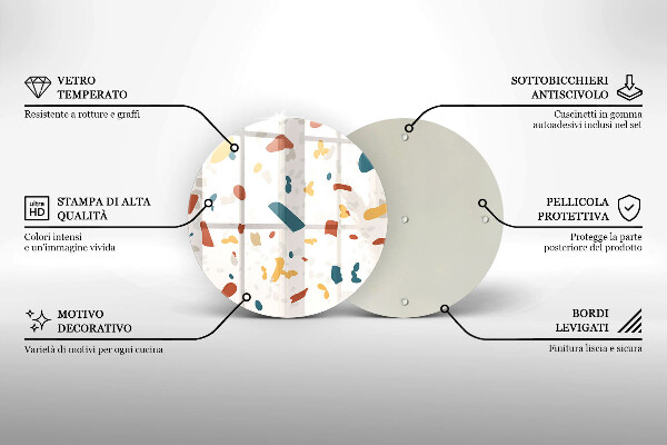 Tábua de corte Grés decorativo