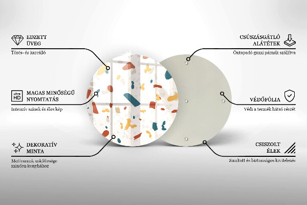 Tábua de corte Grés decorativo