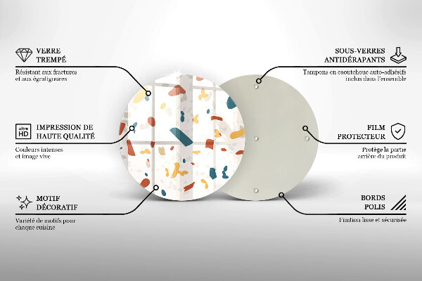 Tábua de corte Grés decorativo