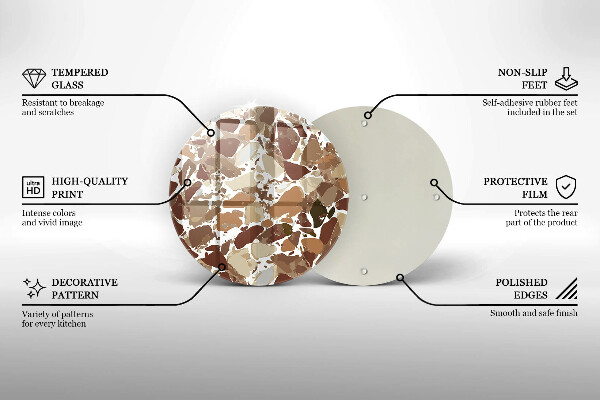 Tábua para cozinha Pontos decorativos de pedra