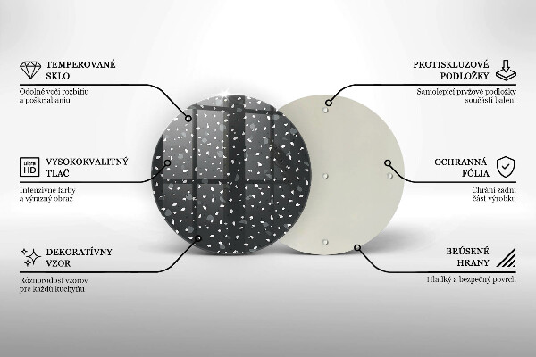 Tábua de corte de vidro Pedra decorativa