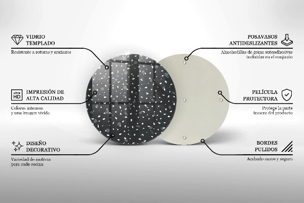 Tábua de corte de vidro Pedra decorativa