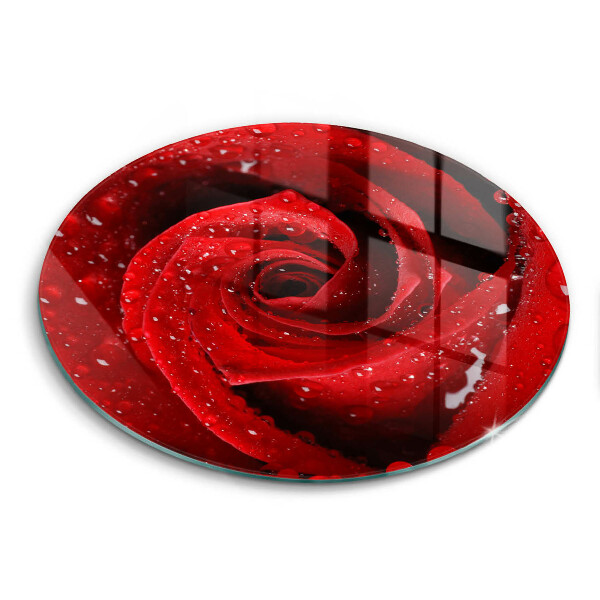 Tábua de vidro Pétalas de flores de rosa