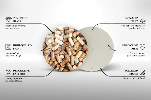 Tábua para cozinha Padrão de rolhas de vinho