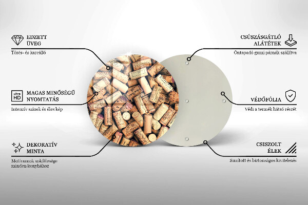Tábua para cozinha Padrão de rolhas de vinho