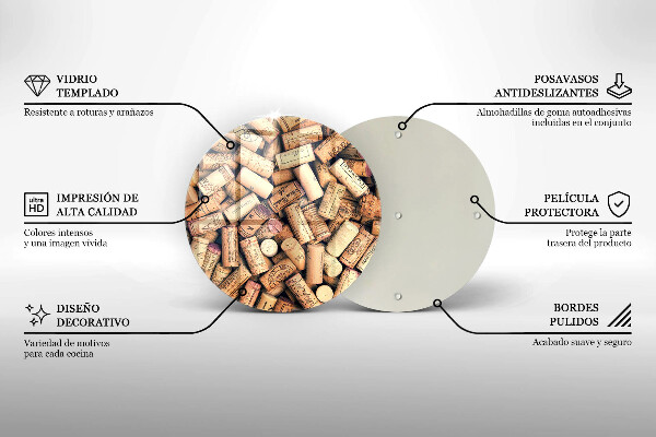 Tábua para cozinha Padrão de rolhas de vinho