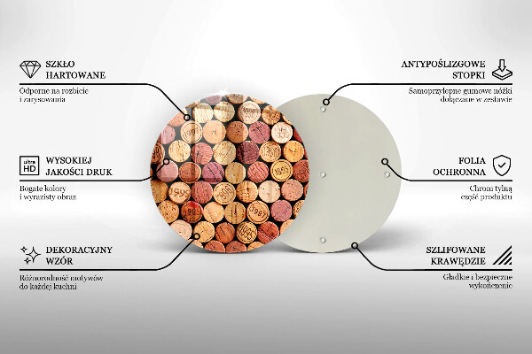 Tábua para corte Padrão de rolhas de vinho