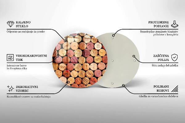 Tábua para corte Padrão de rolhas de vinho