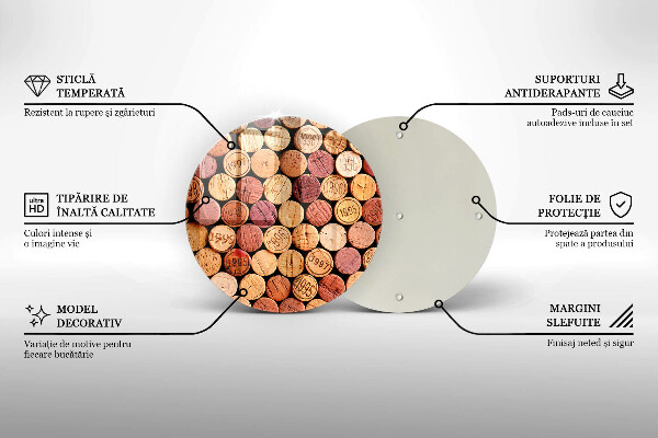Tábua para corte Padrão de rolhas de vinho