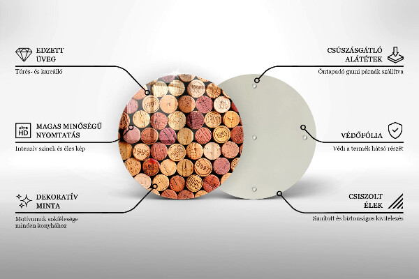 Tábua para corte Padrão de rolhas de vinho