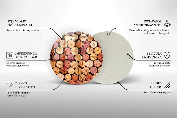 Tábua para corte Padrão de rolhas de vinho