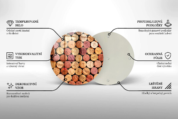 Tábua para corte Padrão de rolhas de vinho