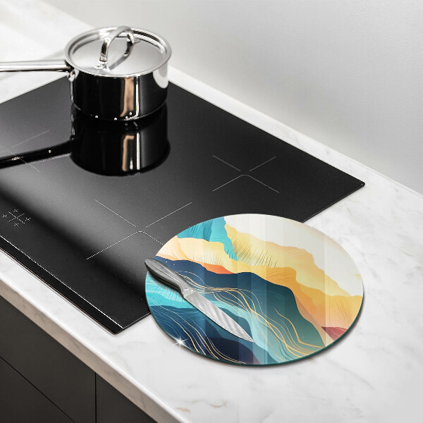 Tábua para corte Paisagem montanhosa abstrata