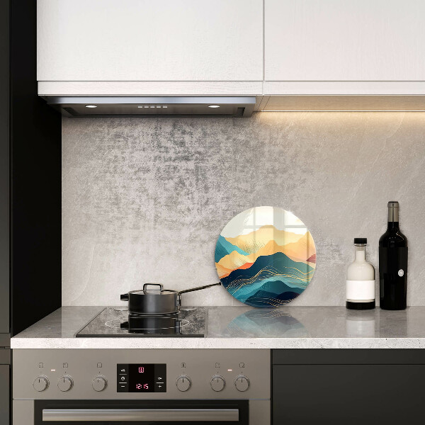 Tábua para corte Paisagem montanhosa abstrata