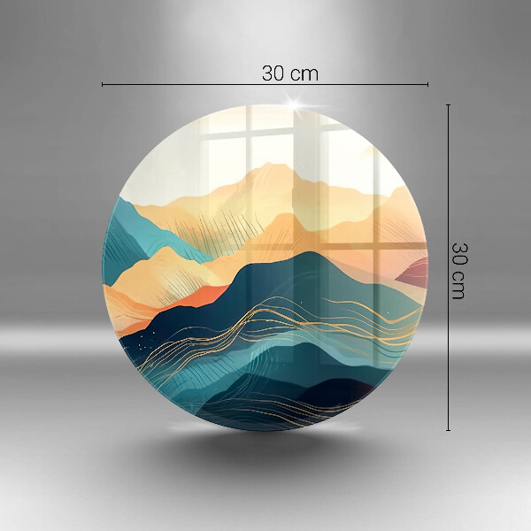 Tábua para corte Paisagem montanhosa abstrata