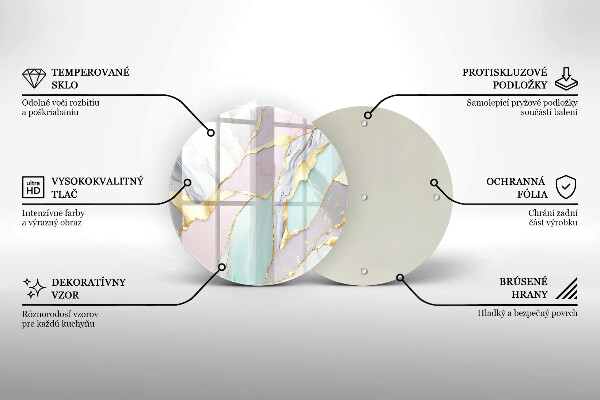 Tábua de cortar alimentos Mármore pastel