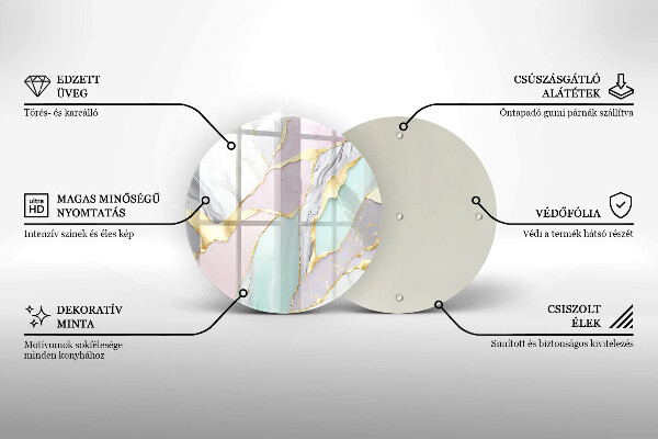 Tábua de cortar alimentos Mármore pastel