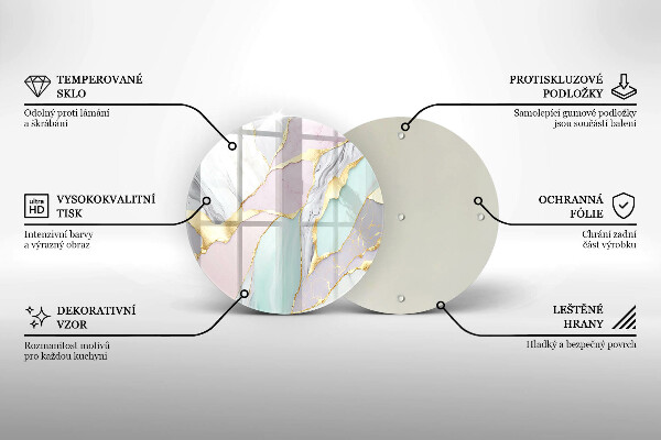 Tábua de cortar alimentos Mármore pastel