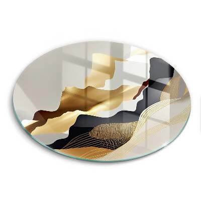 Tábua de cortar Abstração montanhas douradas