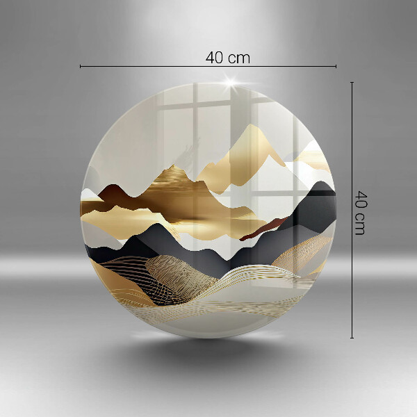 Tábua de cortar Abstração montanhas douradas