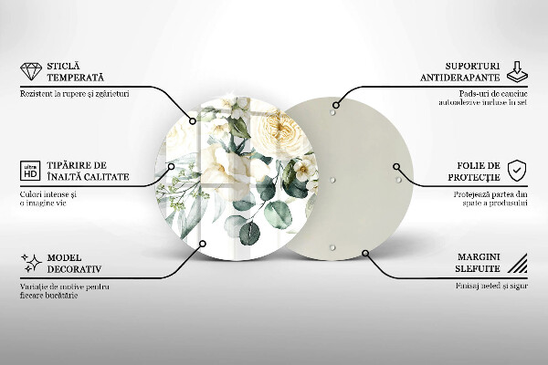 Tábua cozinha Flores em aquarela