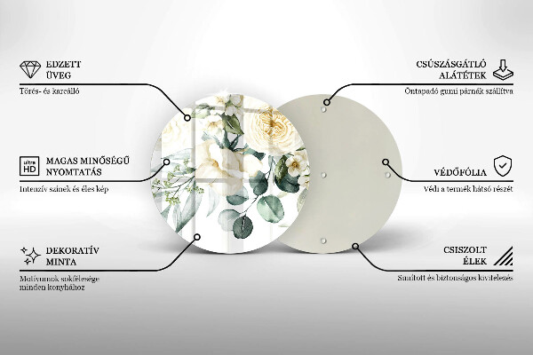 Tábua cozinha Flores em aquarela