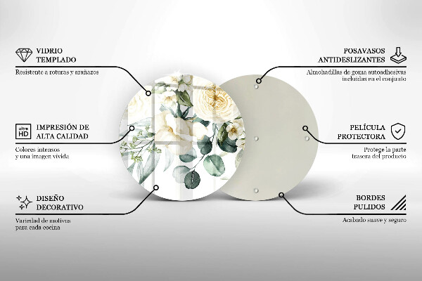 Tábua cozinha Flores em aquarela