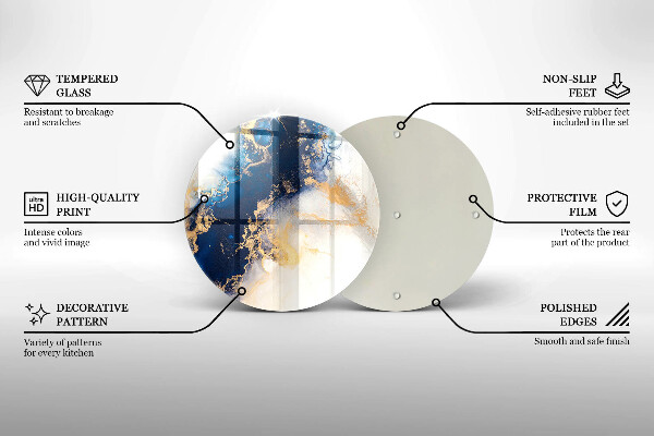 Tábua cozinha Abstração com azul