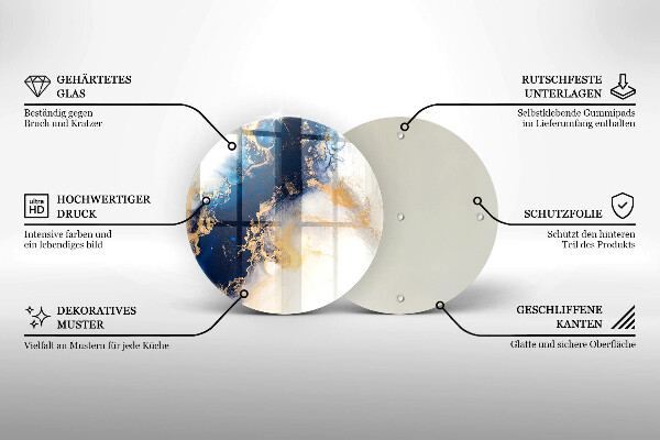 Tábua cozinha Abstração com azul