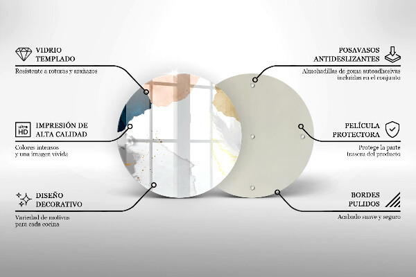 Tábua de cortar alimentos Manchas abstratas