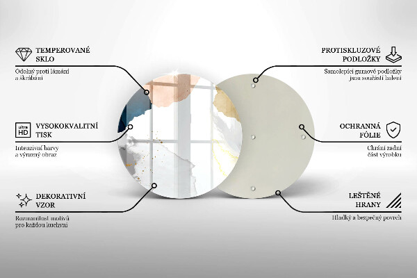 Tábua de cortar alimentos Manchas abstratas