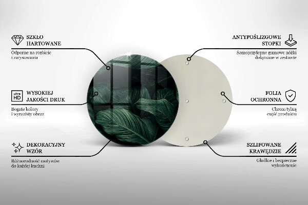 Tábua para corte Folhas escuras