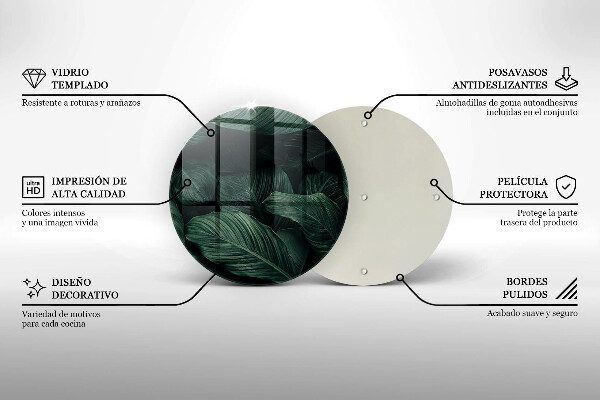 Tábua para corte Folhas escuras