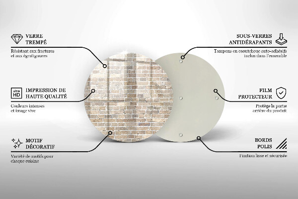 Tábua cozinha Parede de tijolos claros